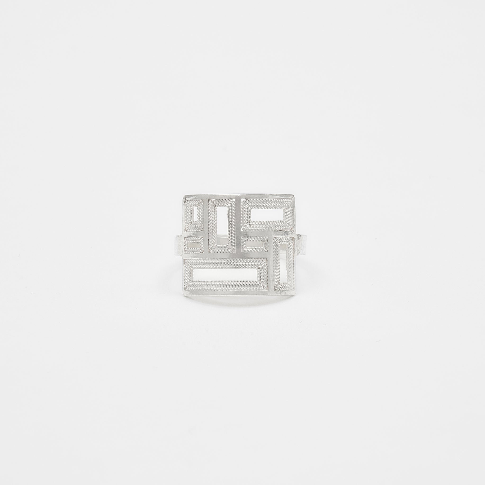Silver Labyrinth Ring