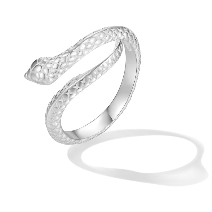 Recoil Silver Snake Ring