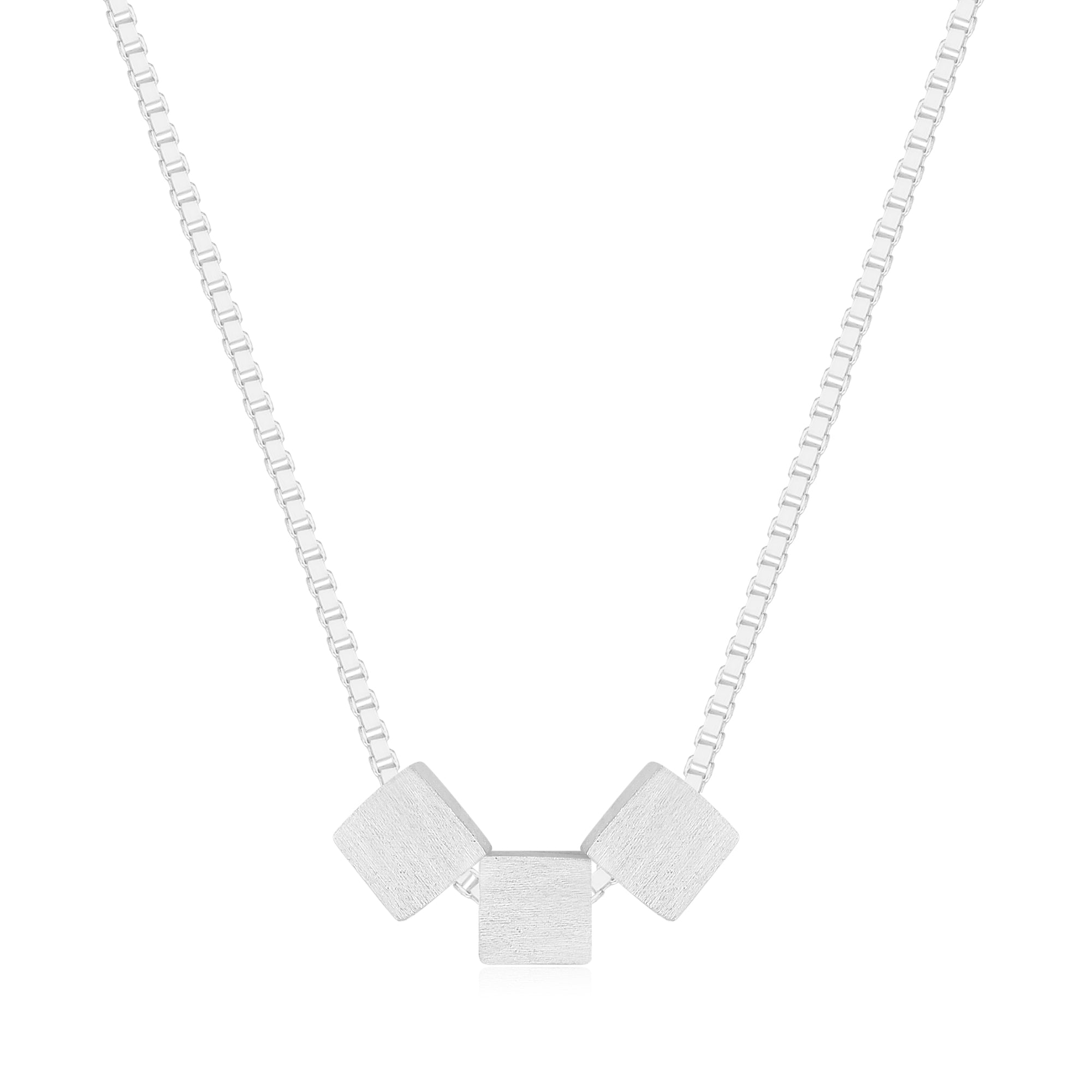 The Cubism Silver Necklace