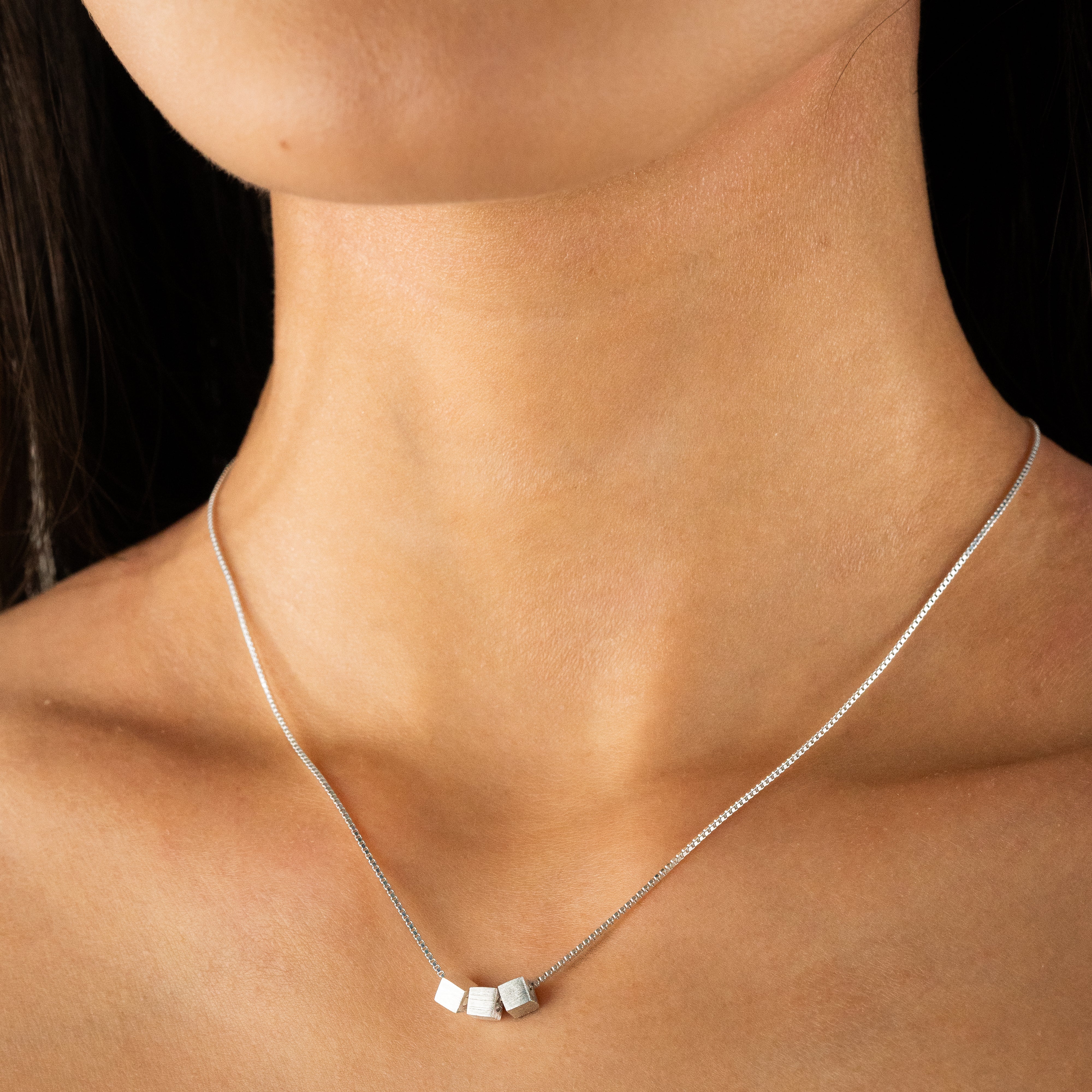 The Cubism Silver Necklace