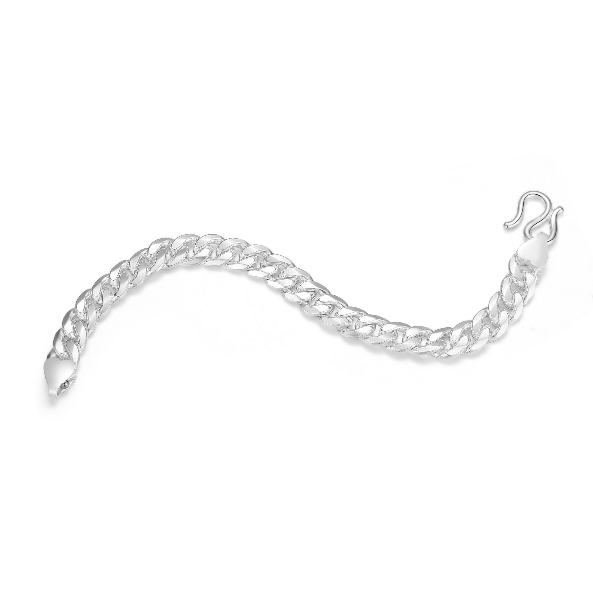 Unisex Fine Silver Link Bracelet II - 7mm