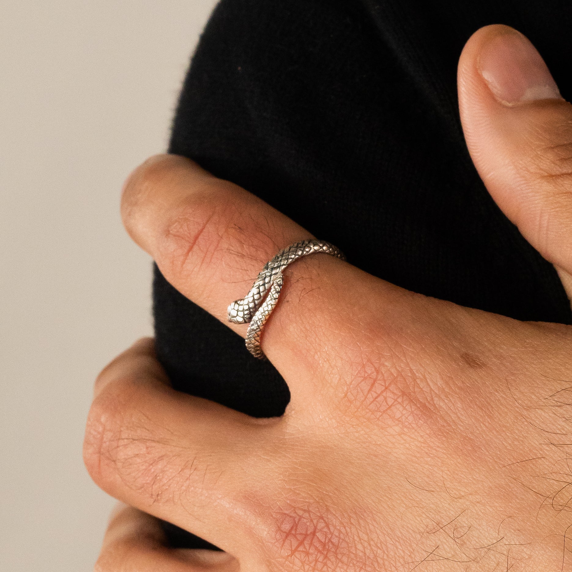 Vintage Recoil Silver Snake Ring