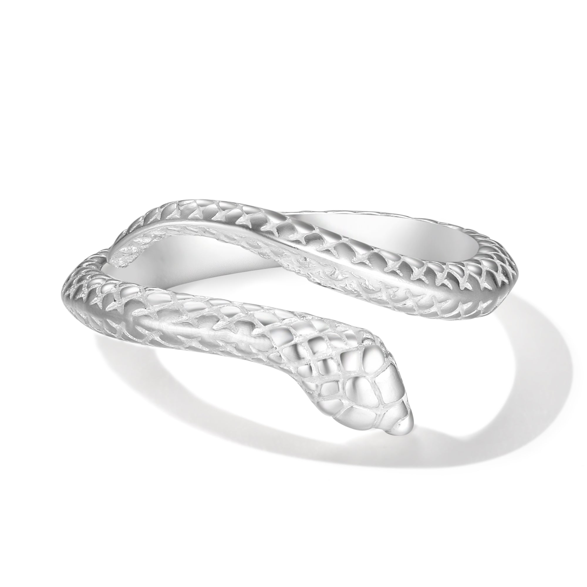 Recoil Silver Snake Ring