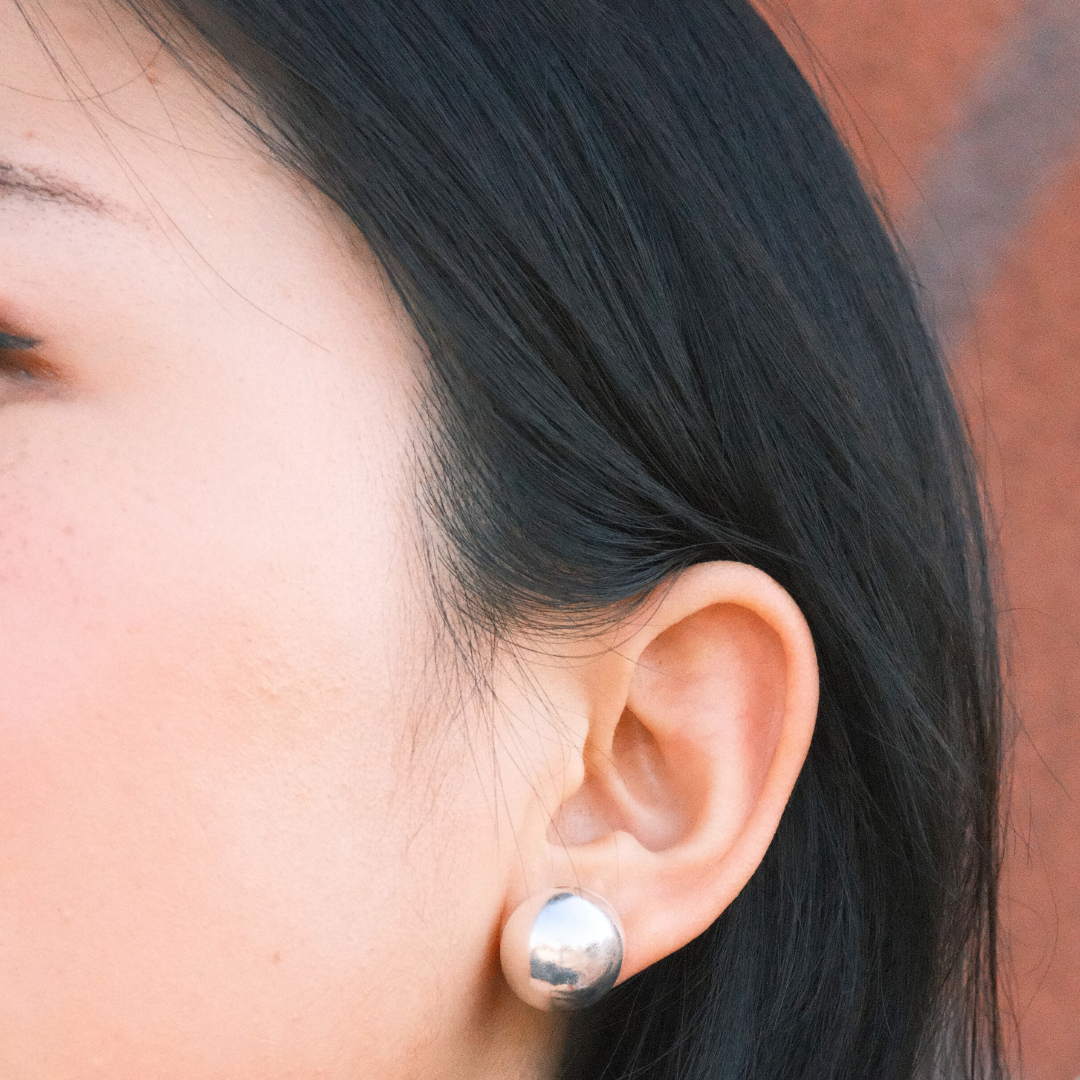 Full Moon Stud Earrings